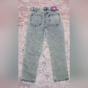 Teddy Fresh women's acid Washed Straight Leg Button Fly Jeans 29